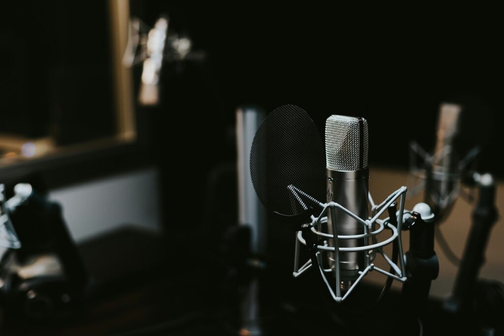 Podcast microphone and recording equipment for a UK blog podcast setup in 2026